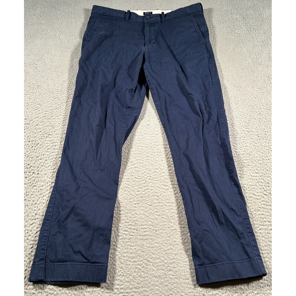 J Crew Chino Pants‎ Mens 34x28 Blue Staight Leg Preppy Everyday Golf Casual